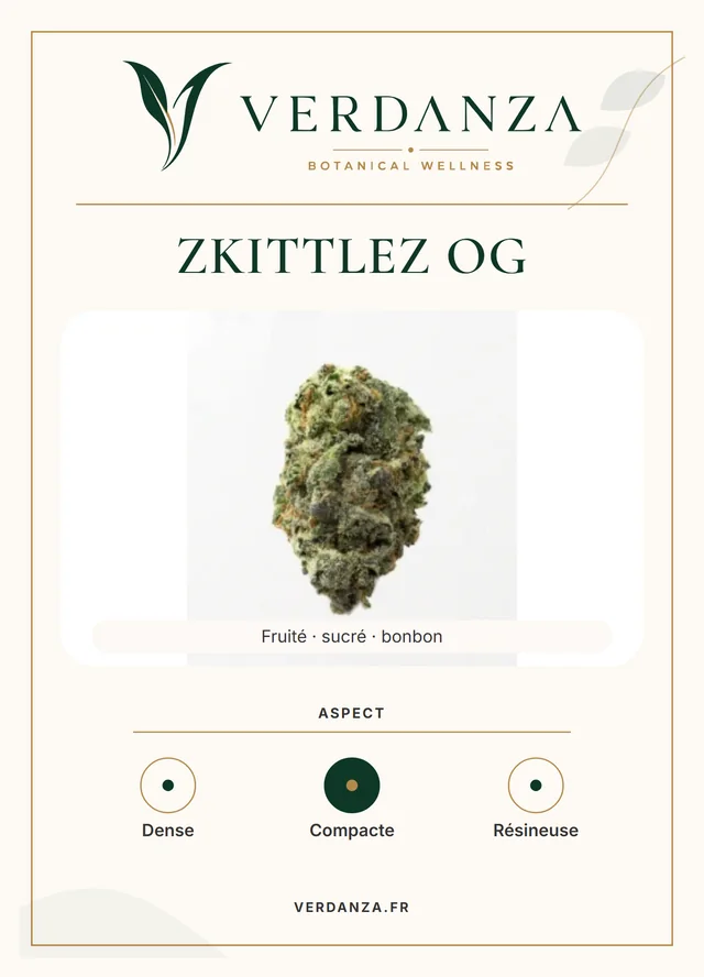 Fiche produit Zkittlez OG Verdanza